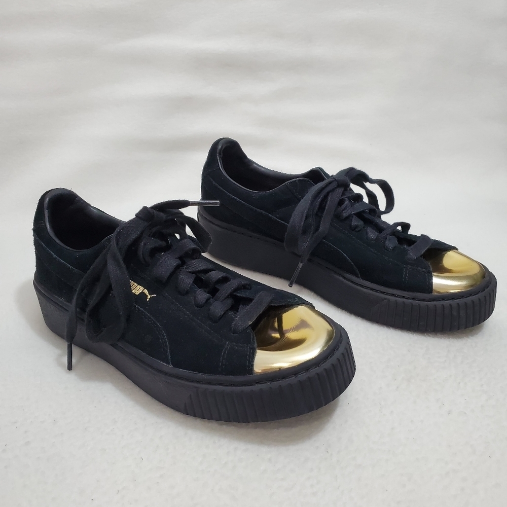 Puma Classic Suede Black/Gold Sneakers